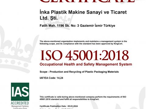 ISO 45001 İŞ GÜVENLİĞİ YÖNETİM SİSTEMİ